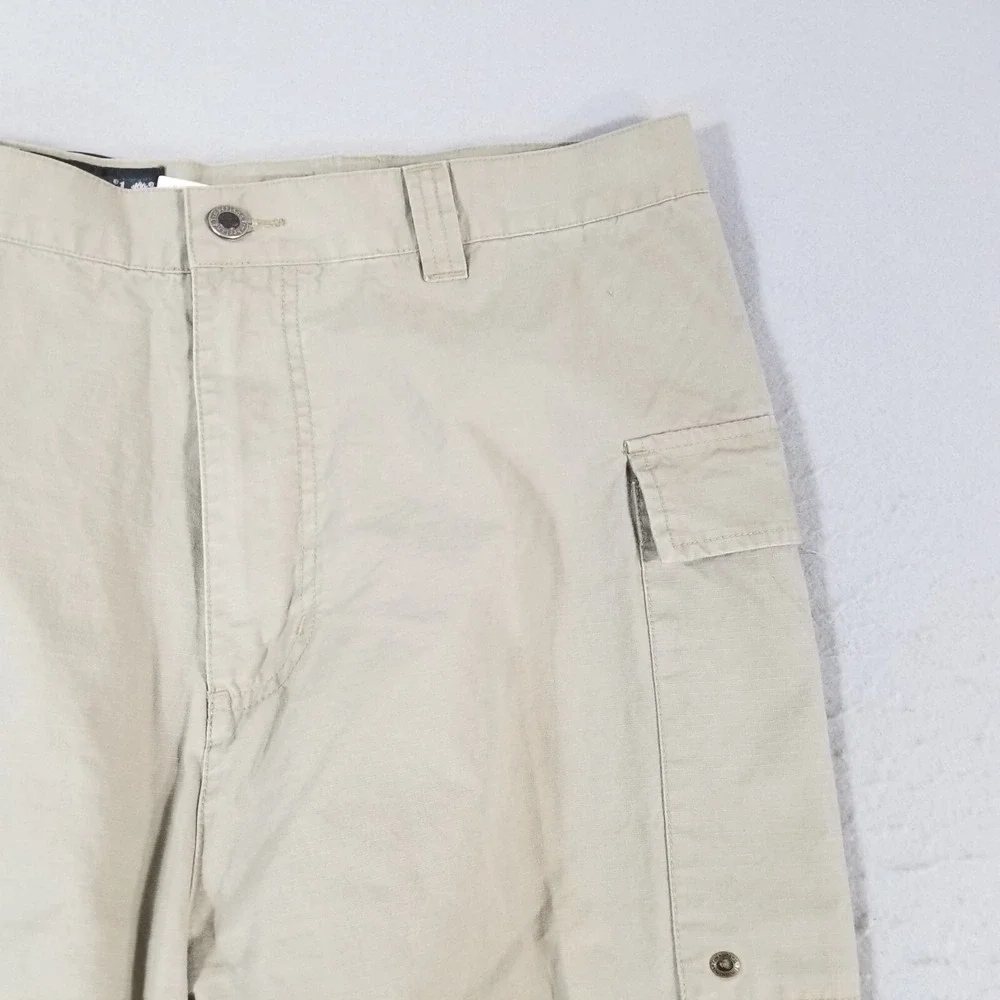 Timberland cargo hiking pants men's 40 x 32 khaki green lightweight cotton
